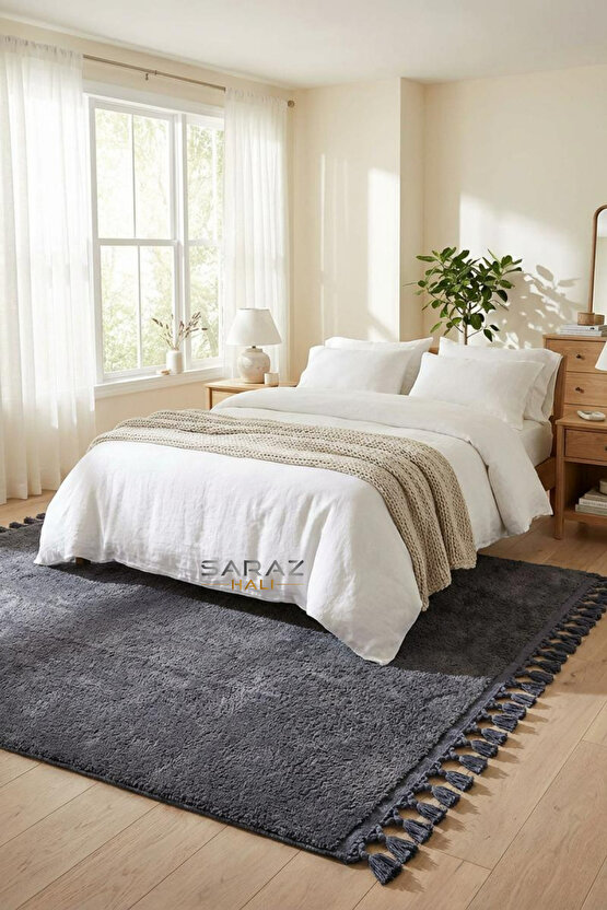 Comfort Puffy Peluş Halı Gri