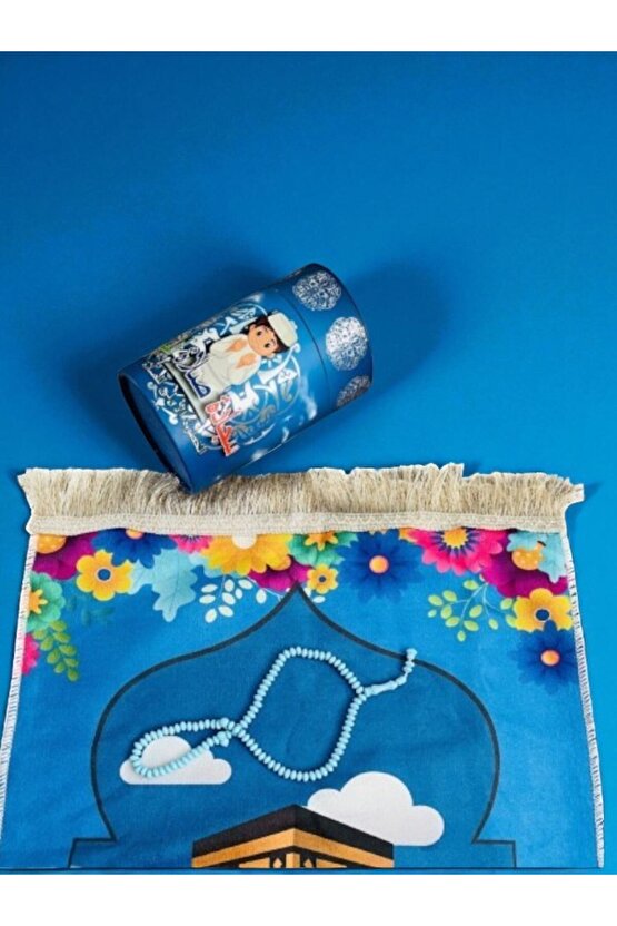 kumbaralı, Namaza Ilk Adım, Erkek ve Kız Çocuk(1Adet) Hediyelik Seccade Seti