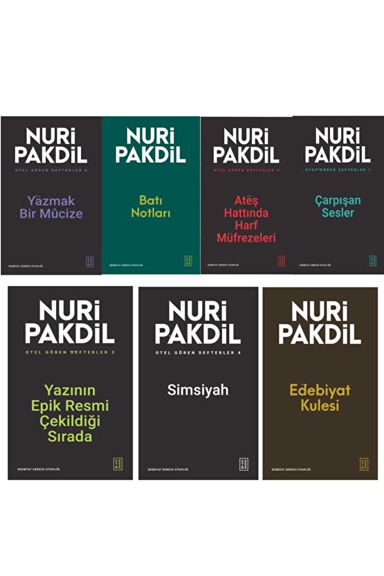 NURİ PAKDİL OTEL GÖREN DEFTERLER 15 KİTAP SET