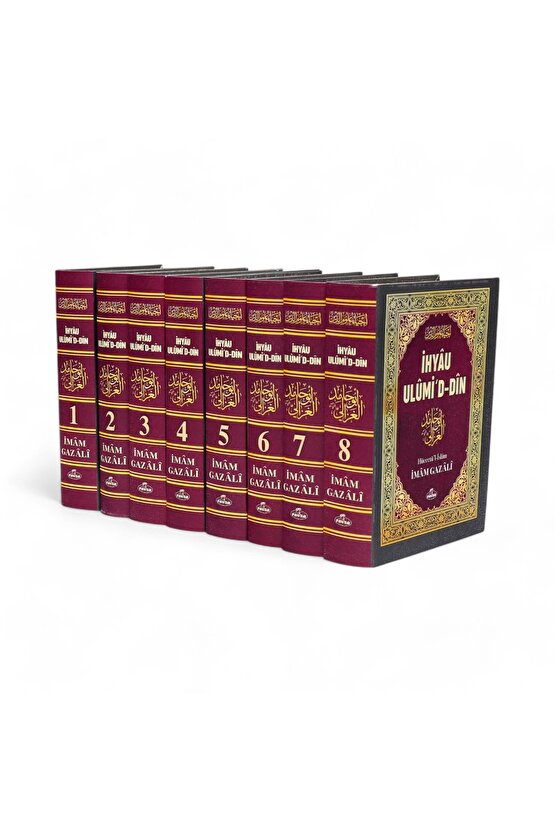 İHYA-U ULUMİD-DİN  Tahkikli ve Tahriçli Tercüme (Sempatik Boy, 8 Cilt, Kutulu)-BERRE2131