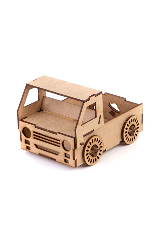 - Ahşap Taşıtlar Seti  Doğal Ve Eğitici Kendin Yap Maket Oyuncak Taşıtlar Seti