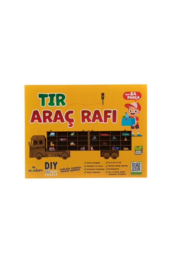 Tır Araç Rafı  Doğal Ahşap Boyanabilir