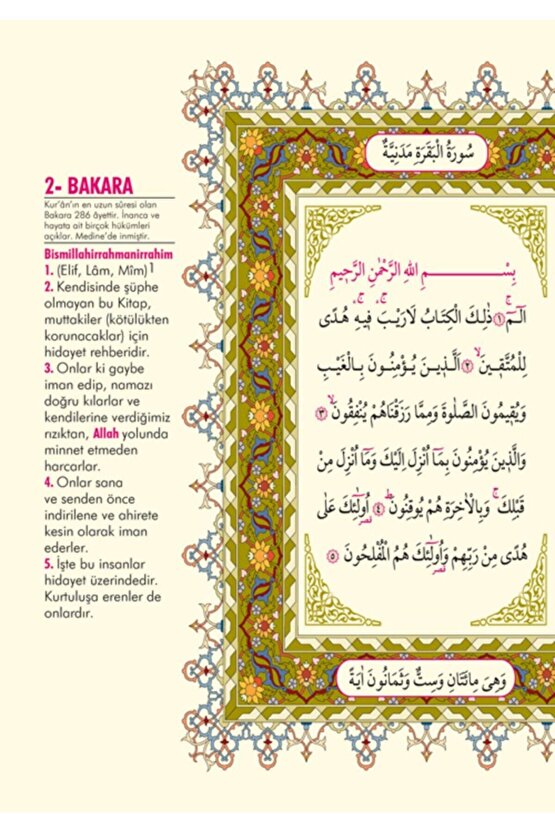 Mealli Kuranı Kerim Elmalılı Hamdi Yazır Mühürlü Cami Boy 25x35 Cm Bilgi K K