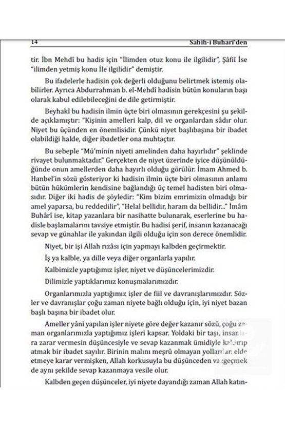 Sahihi Buhariden Sohbetler ve Nasihatler