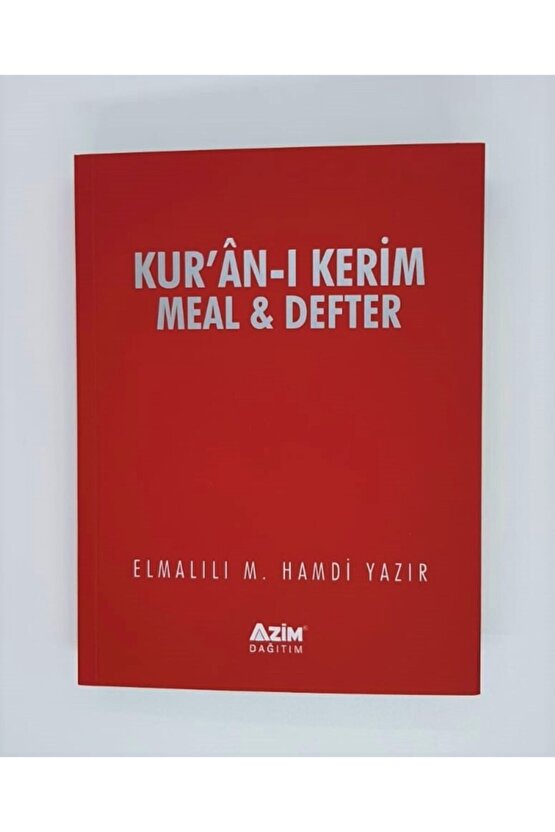 Kur’an-ı Kerim Meal Defter (SAYFASINA GÖRE DÜZENLENMİŞTİR) M. Hamdi Yazır - Ivory Kağıt