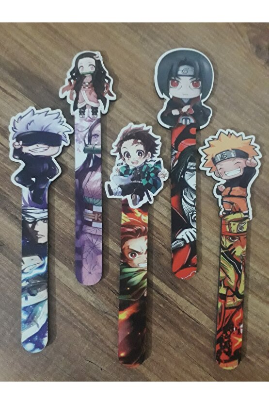 Demon Slayer Ahşap Kitap Ayracı Seti