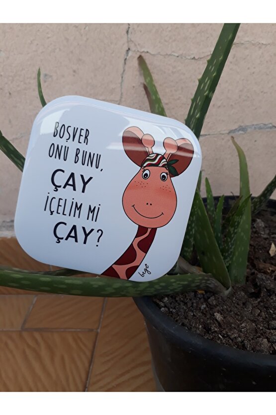 10x10 Cm Damla Kaplamalı Metal Bardak Altı Seti 4lü