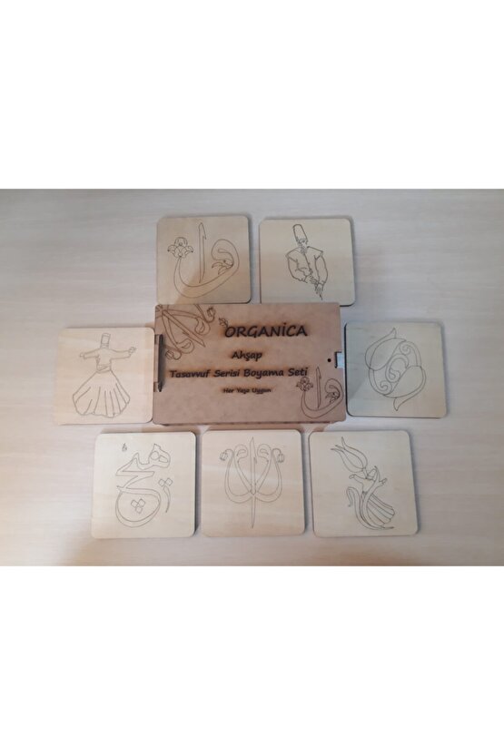 Ahşap Üzerine Tasavvufi Figürler Beceri Geliştiren Ahşap Boyama Seti