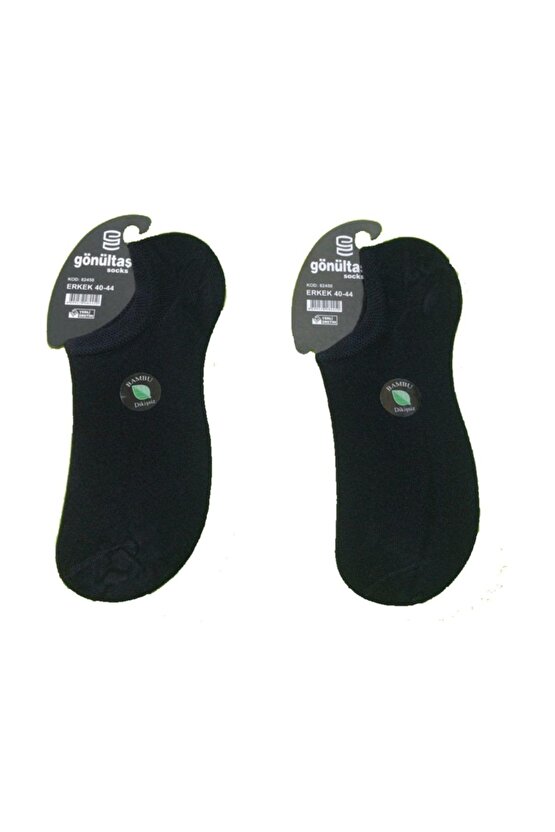 12 Çift Siyah Renk Dikişsiz Bambu Çorap