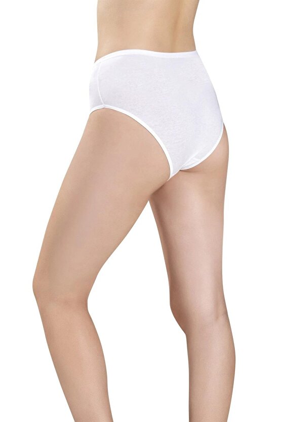 Kadın Pamuklu Likralı Yüksek Bel Külot 652- 6 Adet