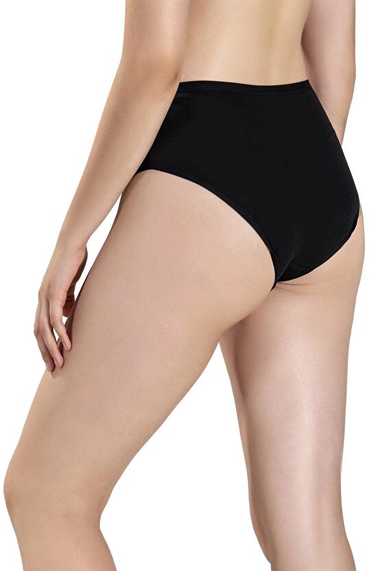 Kadın Pamuklu Likralı Yüksek Bel Külot 652- 6 Adet