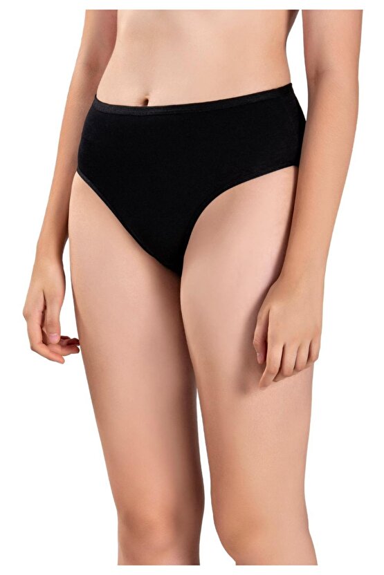 KADIN SİYAH PAMUKLU BİKİNİ KÜLOT -652