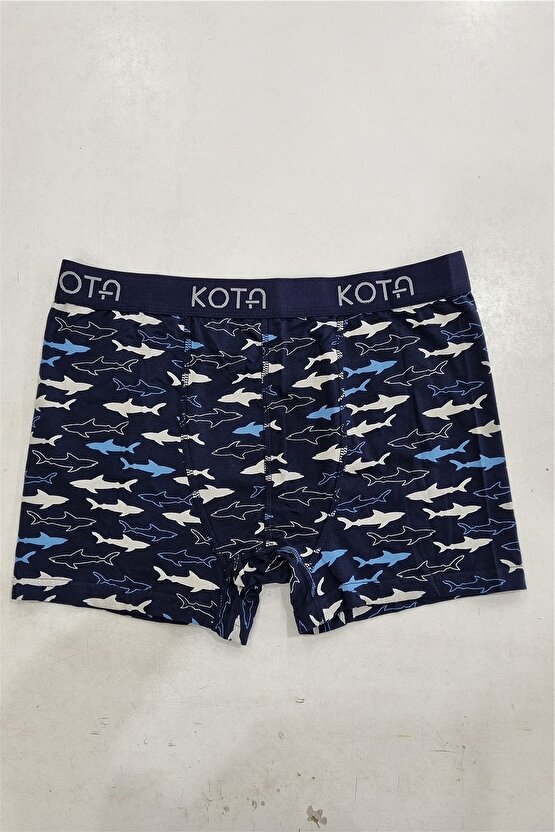 1015X6 Erkek 6lı Karışık Desen Boxer-Renkli