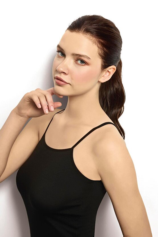 Kadın Modal Pamuklu Ip Askılı Atlet 3 Adet Jiber 603