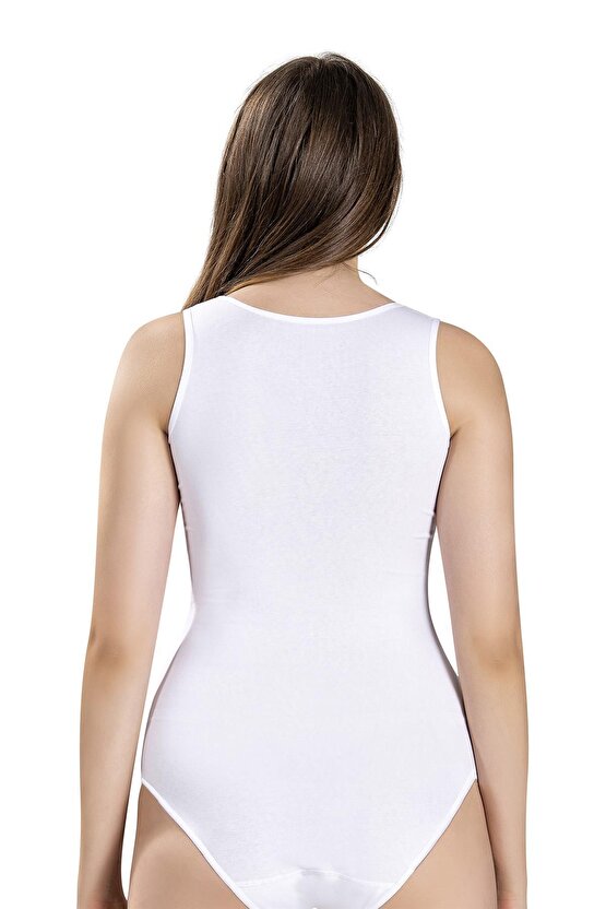 Kadın Geniş Askılı Kancalı Likralı Body 582 - 12 Adet
