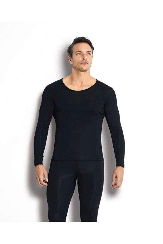 160 ERKEK TERMAL İÇLİK ÜST UZUN KOL BİSİKLET YAKA TEKLİ