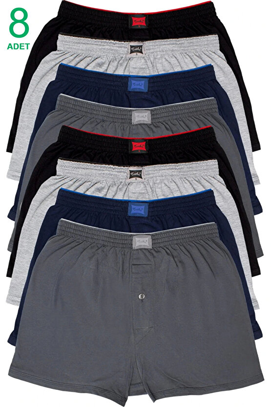 8li Fırsat Ürünü! Erkek Penye Havlu Bel Boxer Karışık Renk.