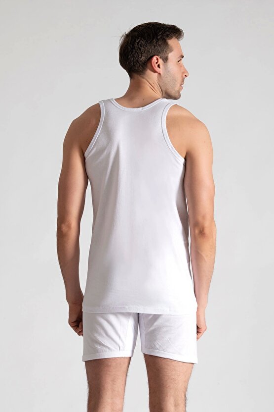 6lı %100 Pamuklu Erkek Beyaz Askılı Atlet Özel Fiyat