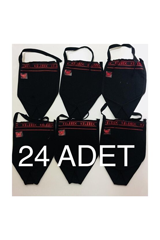 Siyah Kalın Kelebek Hamam Kesesi  24 adet