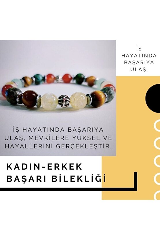 Doğaltaş Kadın Erkek Bilekliği Sitrin Kaplangözü Akik Krizopraz