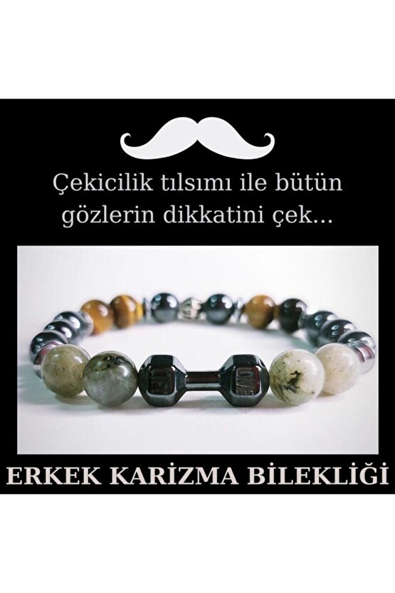 Doğaltaş Erkek Karizma Çekicilik Tılsım Bilekliği