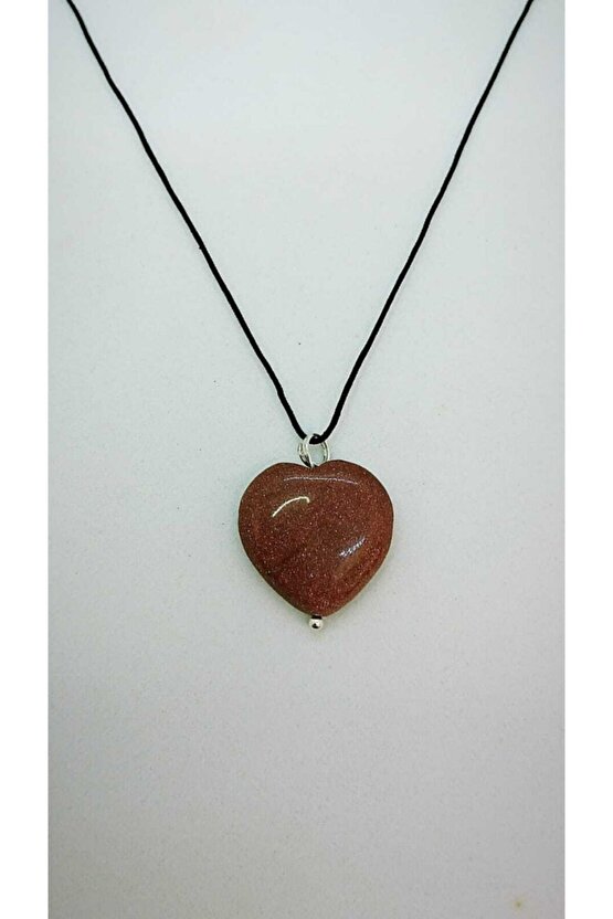 Doğaltaş Kalp Yıldız Taşı (kum Taşı) Kolye Ucu