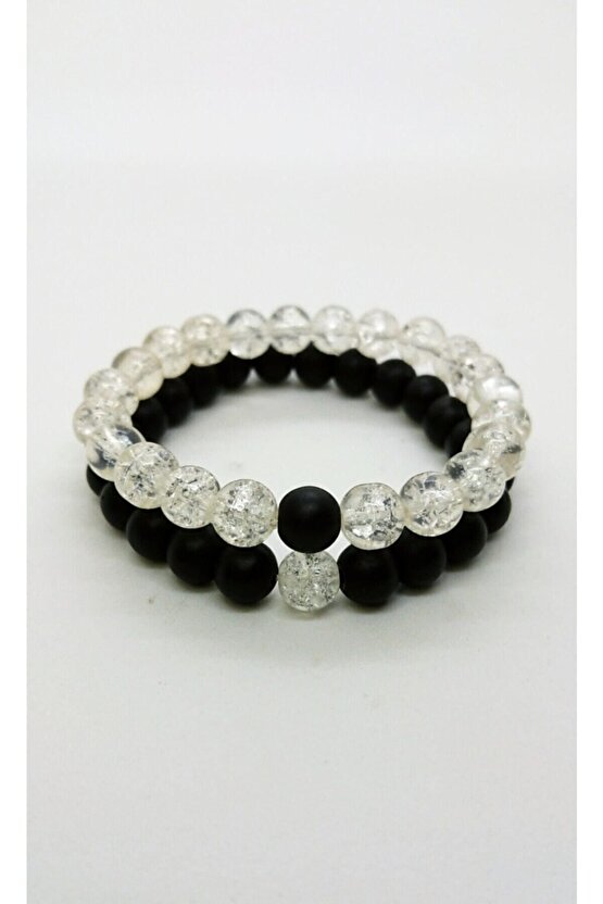 Sevgili Bilekliği Oniks & Necef Kristali Bilekliği