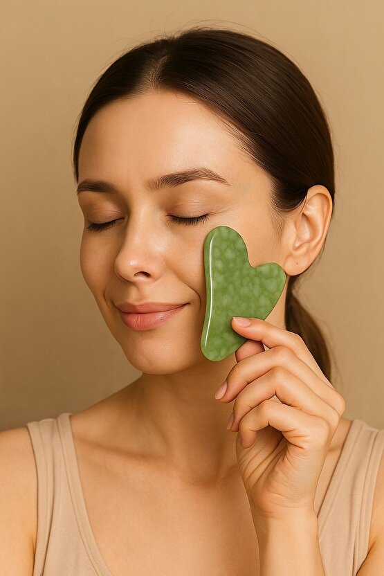 Yeşim Gua Sha Yüz Yogası Masaj Taşı