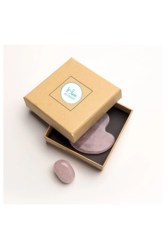 Sertifikalı Pembe Kuvars Gua Sha