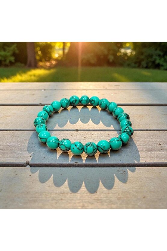 Turkuaz Doğal Taş Bileklik Kutulu