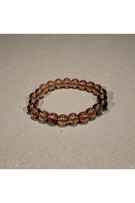 Dumanlı Kuvars Doğal Taş Bileklik Kutulu