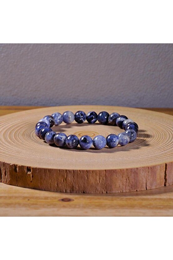 SERTİFİKALI SODALİT DOĞAL TAŞ BİLEKLİK 8 MM