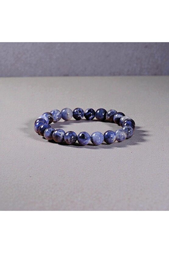 SERTİFİKALI SODALİT DOĞAL TAŞ BİLEKLİK 8 MM