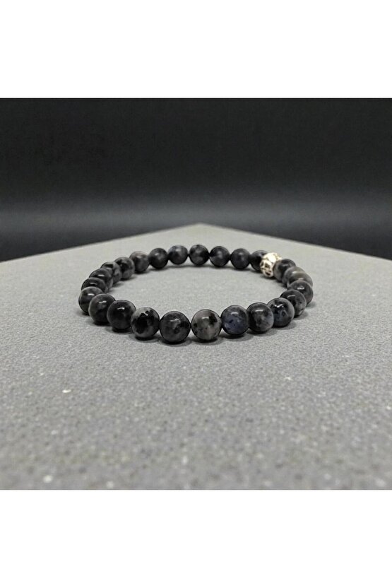 SERTİFİKALI SPEKTROLİT DOĞAL TAŞ BİLEKLİK 8 MM