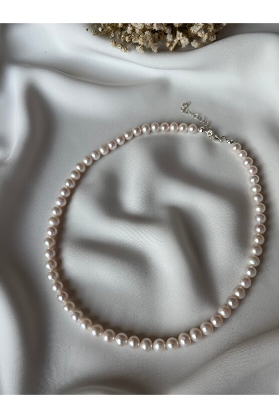 Gerçek İnci Kolye ( Gümüş )