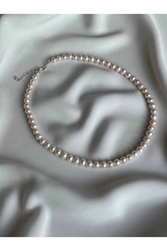 Gerçek İnci Kolye ( Gümüş )