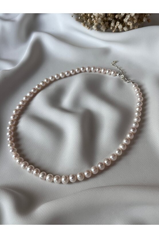 Gerçek İnci Kolye ( Gümüş )