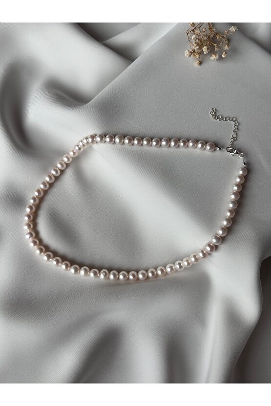 Gerçek İnci Kolye ( Gümüş )