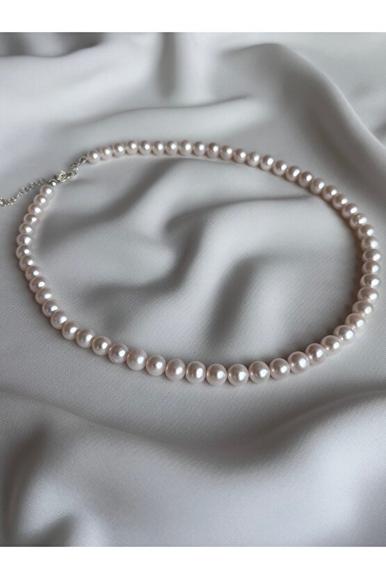 Gerçek İnci Kolye ( Gümüş )