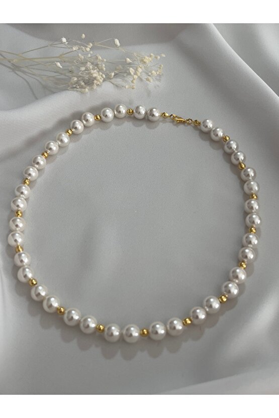 Mayorka İnci Gümüş Kolye