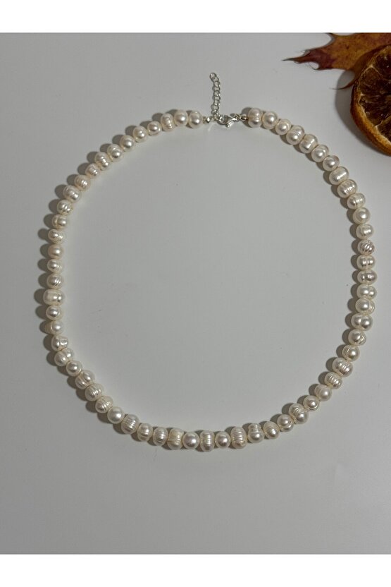 Hakiki İnci Gümüş Kolye