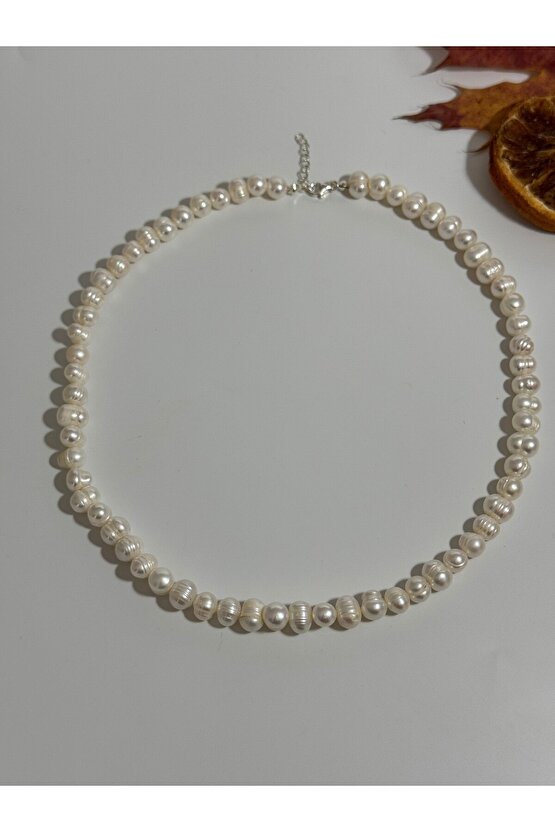 Hakiki İnci Gümüş Kolye