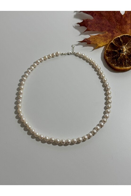 Hakiki İnci Gümüş Kolye