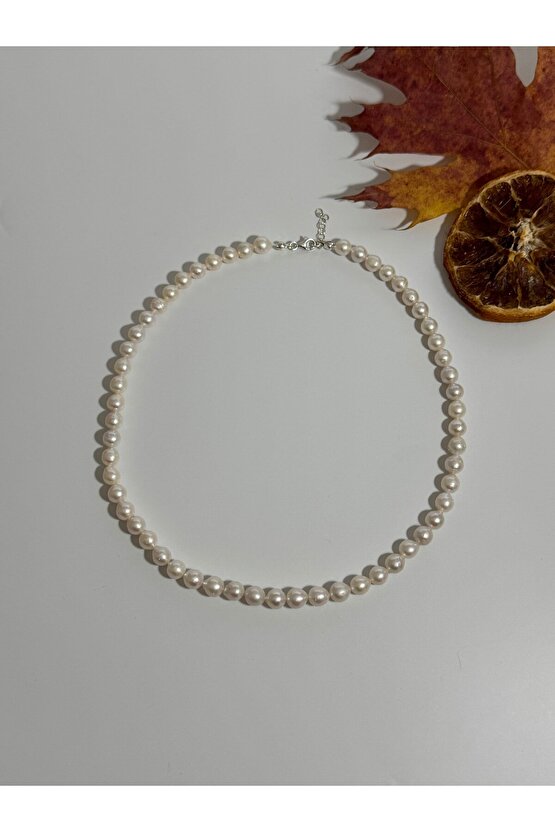 Hakiki İnci Gümüş Kolye