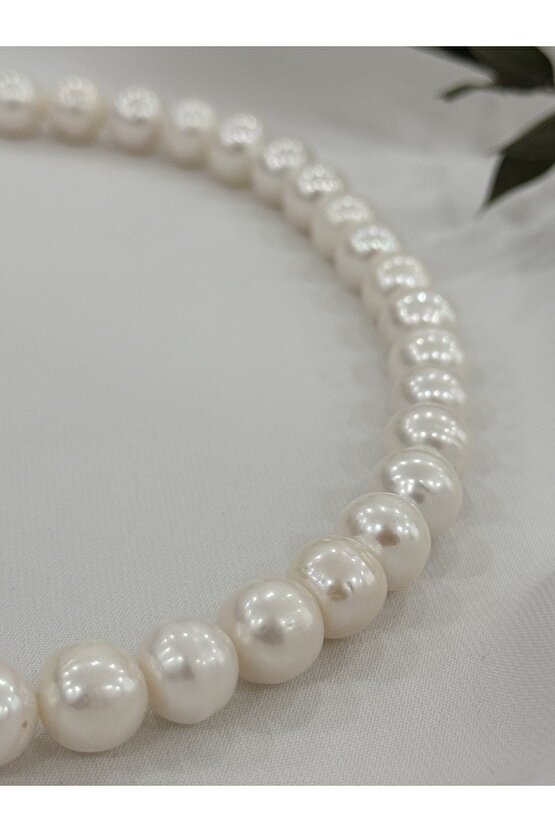 10 mm Gerçek İnci Kolye 925 Ayar Gümüş