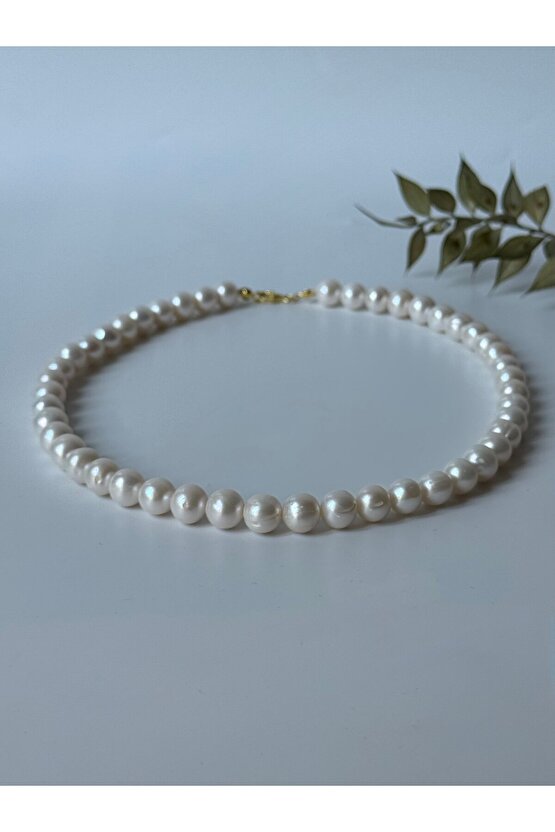 Gerçek İnci Gümüş Kolye (8 mm )