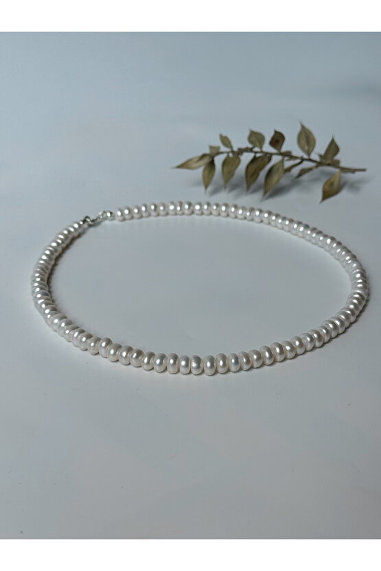 Gerçek İnci Gümüş Kolye