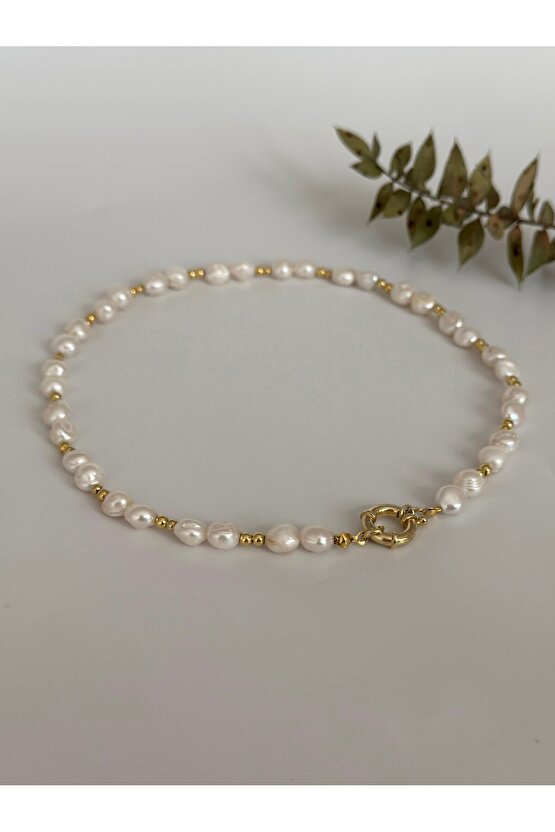 Gerçek İnci Gümüş Kolye