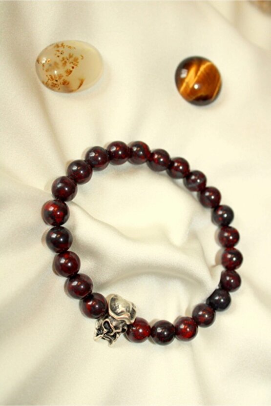 Doğal Lal Taşlı Bileklik