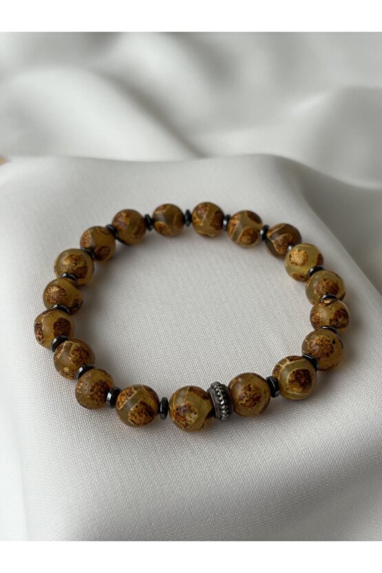 Doğal Agate Taşlı Bileklik